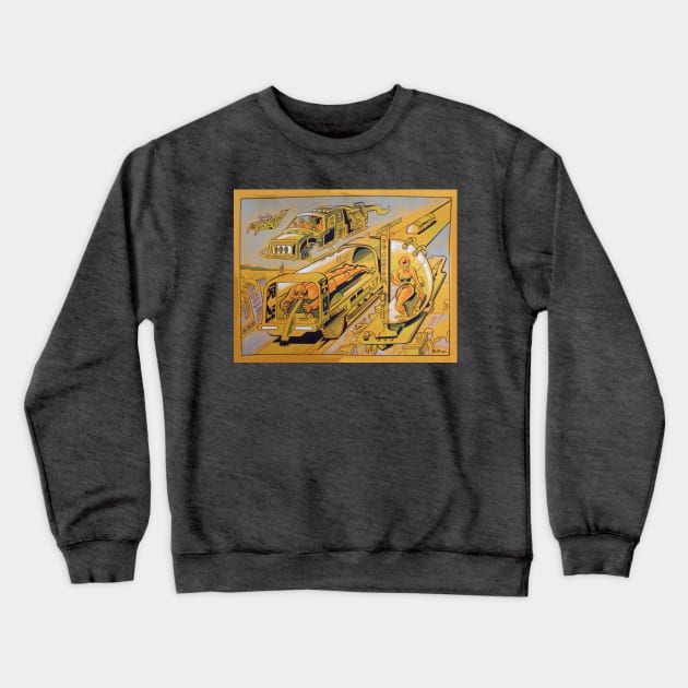 Yellow Skyway Crewneck Sweatshirt by BennettBlackLight